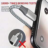 10 ft IPhone Charger Cable Fast Charging Nylon Braided 10 ft IPhone Charger Cable Fast Charging Nylon Braided