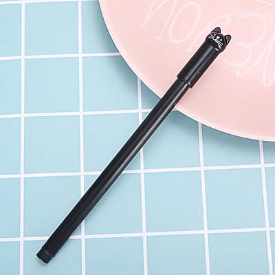 6-Piece Cute Cat Gel Pens With Wagging Tail Design, 0.5Mm Fine Point, Black Ink - Lightweight & Smooth Writing Cat Pens