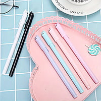 6-Piece Cute Cat Gel Pens With Wagging Tail Design, 0.5Mm Fine Point, Black Ink - Lightweight & Smooth Writing Cat Pens