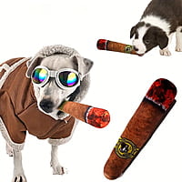 Cigar Pet Squeaky Plush Toy
