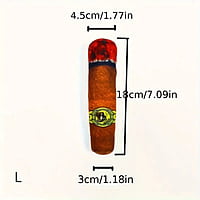 Cigar Pet Squeaky Plush Toy