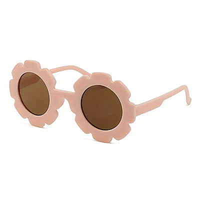 Trendy Flower Round Fashion Glasses
