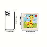 4.3*4.3IN 1pc Kids Cartoon Animal Wooden Puzzle 4.3*4.3IN 1pc Kids Cartoon Animal Wooden Puzzle