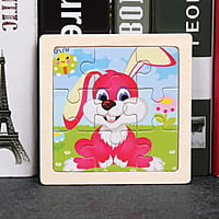 4.3*4.3IN 1pc Kids Cartoon Animal Wooden Puzzle 4.3*4.3IN 1pc Kids Cartoon Animal Wooden Puzzle