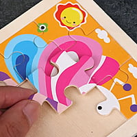 4.3*4.3IN 1pc Kids Cartoon Animal Wooden Puzzle 4.3*4.3IN 1pc Kids Cartoon Animal Wooden Puzzle