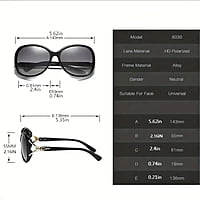 Polarized Women's Sunglasses - Anti-UV, Oversized Shades with Classic Fox Design