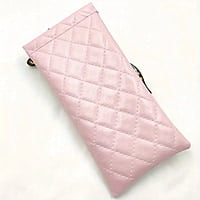 Pink Leather Glasses Case