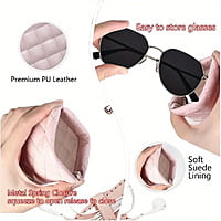 Pink Leather Glasses Case