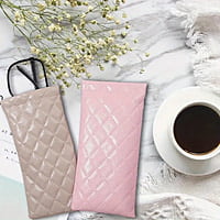Pink Leather Glasses Case
