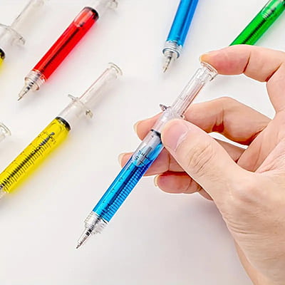 2 pcs Syringe Shaped Pen